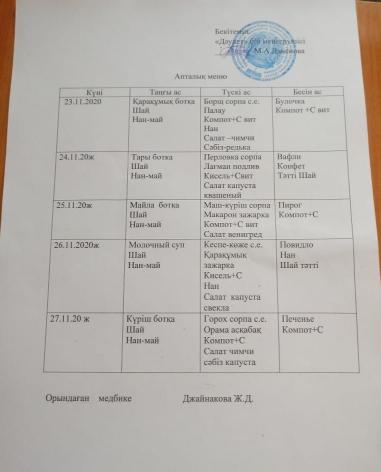 Ас мәзірі