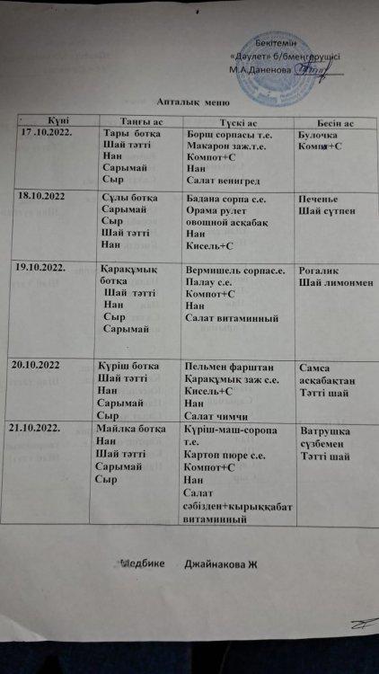Ас мәзірі